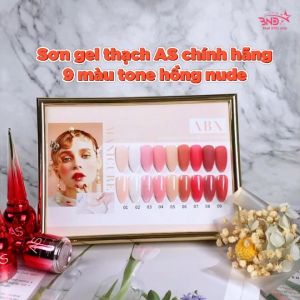 Sơn gel thạch AS 9 màu mã ABX - Sơn móng tay thạch trong chai đỏ nhọn dung tích 15ml Nailbnd