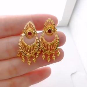 Subang Gantung Skru Design India Emas 916 4.76G 4.80G Yon Hing