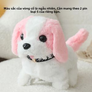 Chó Đồ Chơi Nhồi Bông Biết Đi Và Sủa Bằng Robot Dành Cho Trẻ Em Thú Cưng Điện Tử Mô Phỏng Chân Thực Quà Tặng Cho Trẻ Từ 3-12 Tuổi