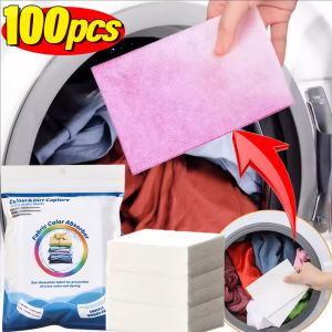100Pcs Màu Catcher Giặt Tấm Màu Sắc Và Vết Hấp Thụ Giặt Máy Tính Bảng Cho Phép Hỗn Hợp Rửa Tấm
