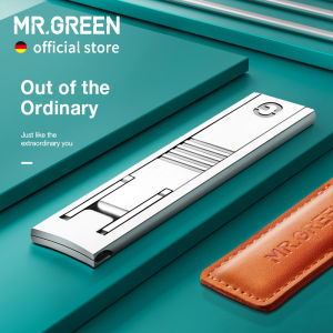 MR.GREEN | MR.GREEN Ultra Thin Nail Clippers Portable Nail Cutters With Cow Leather Cover Superior Texture Stainless Steel Manicure Tool