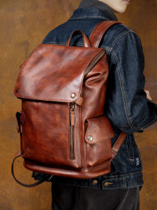 Mantime | Handmade Top Layer Leather Backpack