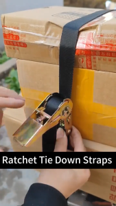Ratchet Straps Cargo Strap Heavy Duty Tie Down Luggage Lashing Adjustable Cam Buckle Belt Straps for Motorcycle Truck Pick Up 6M
