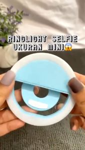 Ring Light Selfie LED Lampu Selfie Make Up Vlog Bulat Apel Apple Untuk Kamera Handphone HP Device disertai kabel Mikro USB