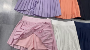 Chân Váy Thể Thao Nữ 2 Lớp Dáng Xếp Ly Xéo Vải Thoáng Khí Chơi Pickleball Cầu Lông Tennis VML03