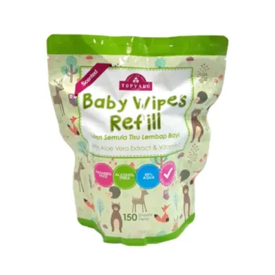 Topvalu Baby Wipes Tissue ( Scented) Wet Wipes Tissue | tisu basah budak
