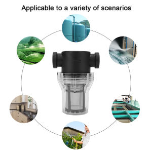 Filter Pipa Air Plastik Transparan Ukuran 1 / 2 \\\"3 / 4\\\" 1 \\\"Untuk Sistem Irigasi Taman Saringan Filter Pipa Aliran Tinggi Irigasi