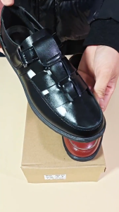 Brand GenGeGo （3 Days Delivery）COD Summer Cowhide Sandals for Men Outdoor Sports Wading Climbing Beach Hiking Genuine Leather Sandal Non-slip Lightweight Adjustable Sandals