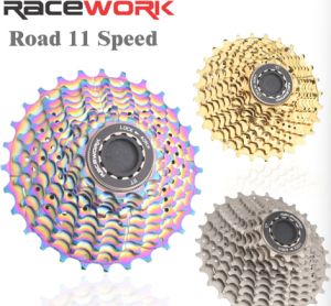 จักรยานเสือหมอบ RACEWORK 11คาสเซ็ตความเร็วสูง28/32/34T ล้อตุนกำลังสีรุ้ง12S สำหรับ R8000 Shimano 105 R7000