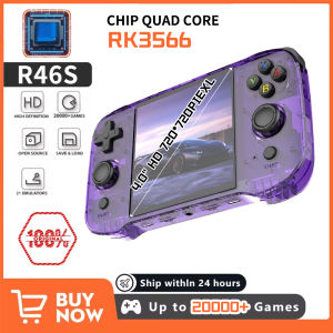R46S Retro Handheld Game Console Linux System 128G 4.0inch IPS Screen Two-player WIFI Online Game Console Retro Game R36S