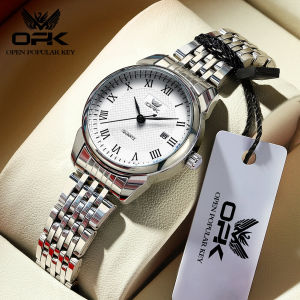 OPK resmi autentik jam tangan wanita terbaru 2025 anti air ori elegan kalender cermin HD Jam tangan kuarsa tali jam baja tahan karat