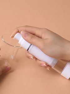 5ml /10ml /15ml Portable Vacuum Airless Pump Spray Lotion Bottle Clear Travel Refillable Lotion Cosmetic Bottle