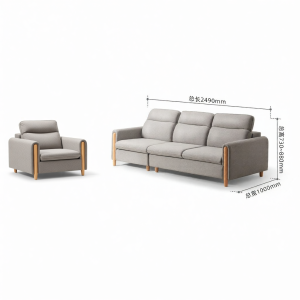 YUANSHI YUANSU | Solid Wood Corner Sofa for Small Spaces Oak Chinese Modern Style