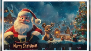 Merry Christmas Backdrop Cloth 150x90cm Indoor Festive Decorations for Home Christmas Party Supplies 1351