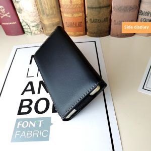 Mens Leather Hip Bag with Magnetic Buckle for Business Casual Style Polyester Lining Middle-aged Size 2.8-6.0