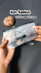 Ikat Rambut Karet Polos Elastis Gaya Korea untuk Anak Wanita Dewasa Kekinian Multifungsi Anti Putus