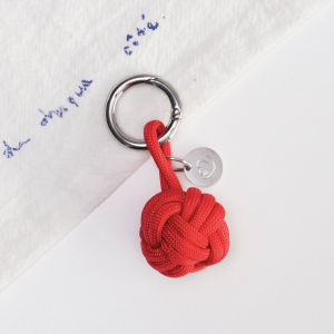 Creative Knitted Small Ball Pendant Car Keychain Bag Accessory Cute Healing Minimalist Design Interior LM
