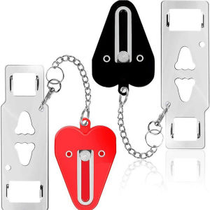 OIMG | Portable Double Hole Door Lock Lockdown Security Lock Door Extra Lock Inside Door Locker Security Devices Wholesale Dropshipping
