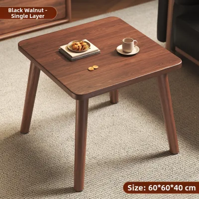 FWTDF | Compact Walnut End Table Sofa Side Tea Table