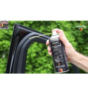Xịt Phục Hồi Gioăng Cao Su Cửa Ô Tô Senfineco 9990 -SILICONE SPRAY-Bảo Vệ Ron Cao Su Hiệu Quả 450ml