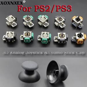 Full Set 3D Analog Joystick +Thumb Stick Cap Replacement For PS2 PS3 Game Controller Repair Parts