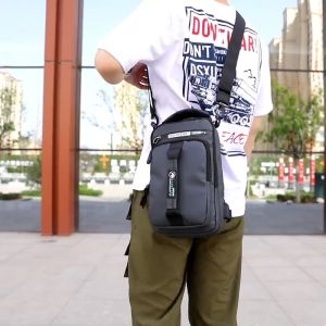 Mr. Classy Harith Mens Chest Bag Charging USB Interface Chest Bag Multifunctional Shoulder Bag Crossbody Bag
