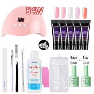 JOSLOVE Poly Gel Nail Extension Set 54W UV Lamp Nail Dryer Set Extension Nail Kit Gel +Base +Top