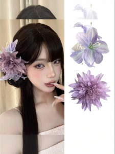 Wo Tion | Purply Charming Flower Hair Clip for Seaside Vacation