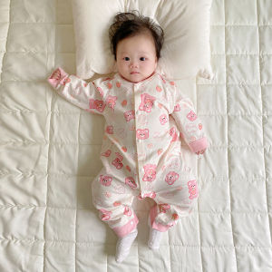 Cotton Long Sleeve Baby Romper for 0-2 Years