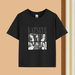 Bandai | KATSEYE Korean Wave girl group fashionable youthful relaxed trendy pure short-sleeved cotton childrens T-shirt