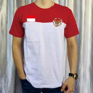 kaos merah putih logo garuda/ kaos lengan pendek/1945 polos