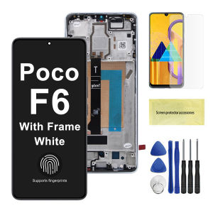 For Xiaomi Poco F6 AMOLED Display 6.67 24069PC21G Touch Screen Digitizer Assembly LCD Frame Replacement