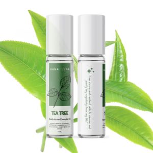 AUSTRALIAN TEA TREE ESSENTIAL OIL ROLLER 10ML Organic All Natural for Anti Acne Anti Fungal Antibacterial Insect Bites Yoga Grounding Calming Massage Oil - Hana Luna Philippines
