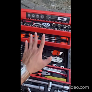 85PCS Heavy Duty Tool Box Set Metal Tool Box Tools Box Full Set Kotak Spanar Box Ratchet Set Spanar Set