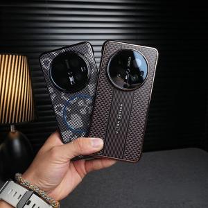 Ultra-Thin Frameless Magnetic Huawei Mate70/60 pro Phone Case Mens Half-Cover Carbon Fiber Pattern Anti-Slip Protective Cover