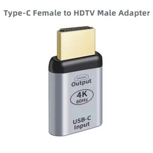 USB-C Type C Female Source to HDMI Male Sink HDTV Connector Video Adapter 4K 60hz 1080p for Monitor Tablet & Phone & Laptop