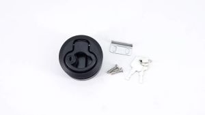 RYSJM | 1/2/4/6pc Marine Boat Deck Hatch Lock Lift Ring Flush Pull Slam Latch Locking Locker For RV Yacht Accessories Marine Hatch Latch
