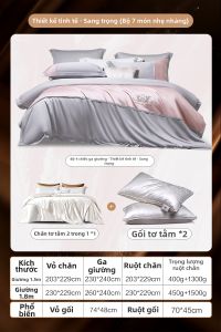 FUANNA (富安娜) | Bộ Đồ Chăn Drap Gối Cao Cấp Bằng Cotton Sợi Dài Hai Sợi A-Class