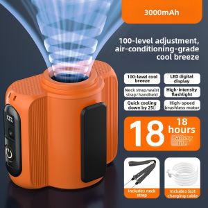 Portable Mini Semicondutor Cooling Fan Outdoor Ultra Long Battery Life Waist Clip on Desktop Style Cooling Air Conditioner