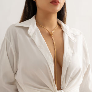 Long Tassels Sweater Chain Necklace for Women Trendy Charms Chunky Chain Necklace 2022 LadiesFashion Jewelry Accessories on Neck