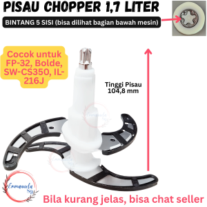 Pisau Blade Chopper 17 Liter Sparepart Spare Part Bolde SW-CS350 FP32 IL-216J