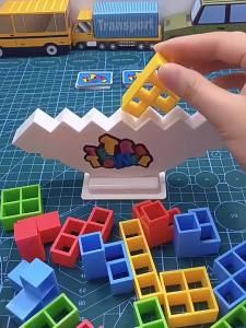 Tetris Tower Balancing Stacking Toys Children Blocks Balance Tower Board Game Smart Balance Stacking Kids Toys