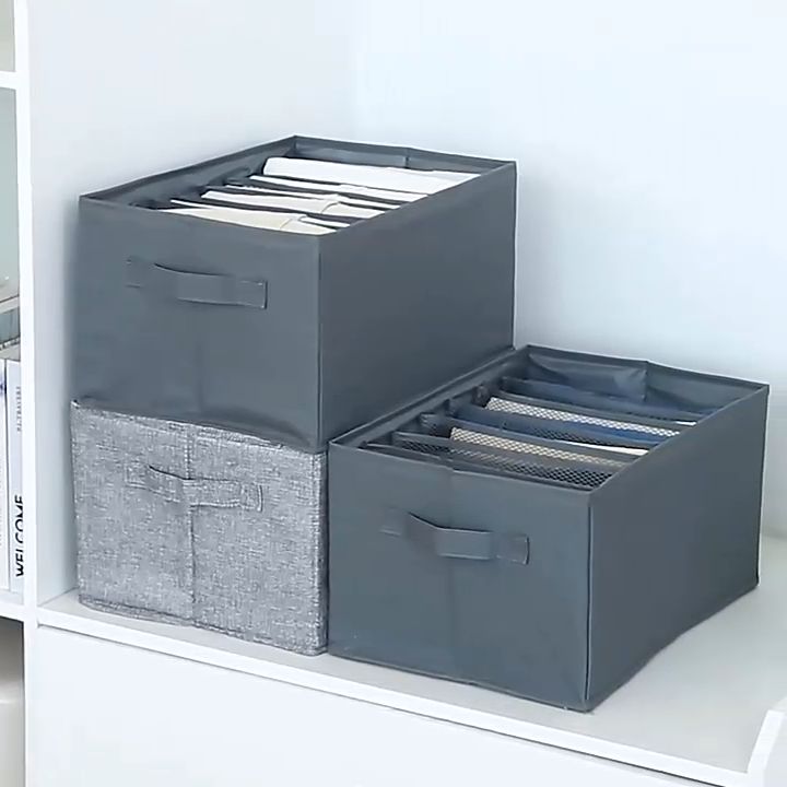 Hộp đựng quần áo có nắp chia ngăn Living C, Hộp vải 11 ngăn đựng quần ...