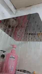 FOJO Stainless Steel 304 Square Shower Set Square Overheaded Rain Rainfall Shower Head