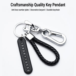 Car Keychain Anti-lost Phone Number Plate Car Motorcycle Keychain Pendant Keyring Key Chain Fashion Pendant Gift