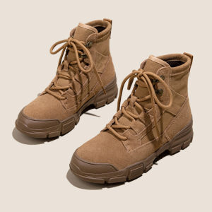 Casual Canvas Martin Boots Womens Mid-Calf Thick Bottom Short Boots British Style Desert Boots Autumn Winter New Arrival