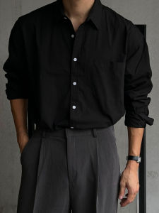 Ssumenam | Intelligent Commute Loose Black Shirt For Summer