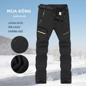 Quần Đi Bộ Đường Dài Nam Chống Thấm Nước Chống Gió Lót Lông Cừu Giữ Nhiệt Chất Liệu Mềm Mại Thích Hợp Cho Thể Thao Ngoài Trời Câu Cá Cắm Trại Đi Bộ Đường Dài Thoáng Khí Thấm Hút Mồ Hôi
