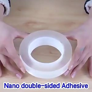 HomiesTrends Double Sided Washable Adhesive Tape Multifunctional Removable Transparent Grip Tape Nano Tape