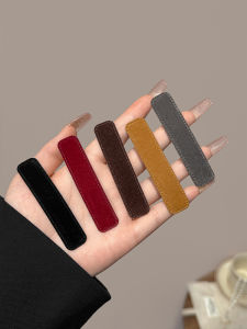 กิ๊บติดผมขนแกะฝ้าย ทรงเรขาคณิต สไตล์เกาหลี สำหรับผู้หญิงและเด็ก ช่วงฤดูใบไม้ร่วงและฤดูหนาว ตกแต่งผมด้านข้างและด้านหลังศีรษะ